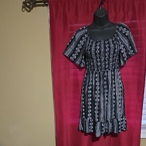 Art Class Black and White Patterned Fabric